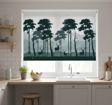 Silhouette forest skandináv redőnyök konyha - TenStickers