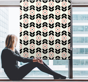Geometrikus ismétlés bézs Redőnyök Virágos - TenStickers