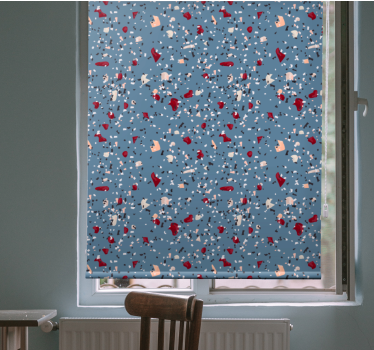 Kék geometrikus terrazzo Redőnyök textúra és a minta - TenStickers