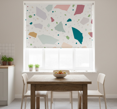 Színes geometriai terrazzo redőnyök konyha - TenStickers