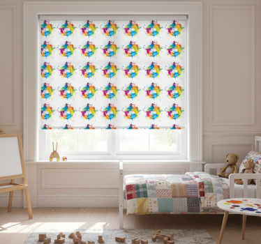 Színes háttér - redőnyök gyerekek - TenStickers