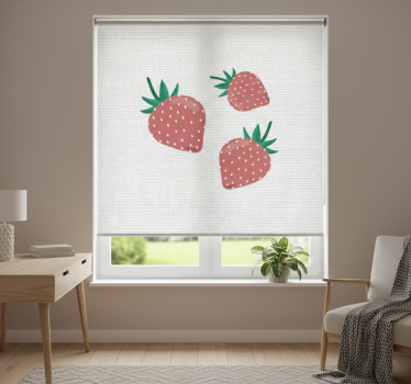 Színes kézzel írt eper minta redőnyök konyha - TenStickers