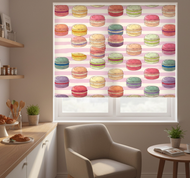 Színes macaron minta redőnyök konyha - TenStickers