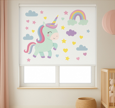 Színes unikornis design Redőnyök gyerekek - TenStickers