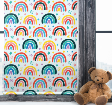 Kék szivárvány minták Redőnyök gyerekek - TenStickers