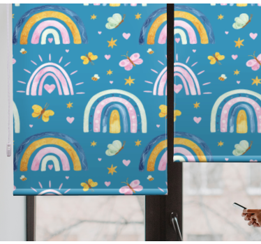 Szivárvány pillangók design Redőnyök gyerekek - TenStickers