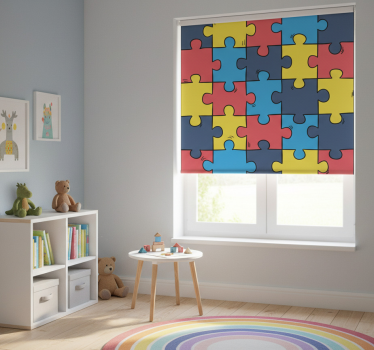 Szivárványos puzzle redőnyök gyerekeknek - TenStickers