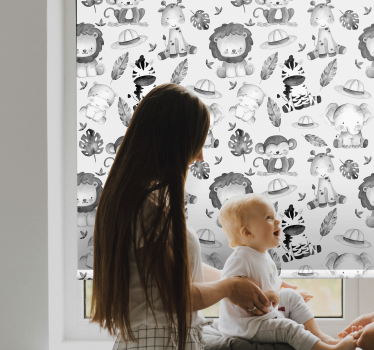 Szürke baba állatok Redőnyök gyerekek - TenStickers
