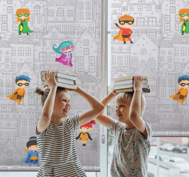 Városi szuperhősök Redőnyök szuperhős - TenStickers
