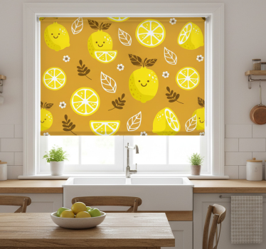 Vidám citrus minta redőnyök konyha - TenStickers