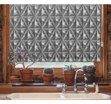 Vintage geometrikus virágmintás konyhaablak roló - TenStickers