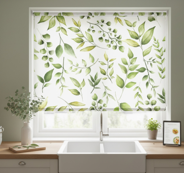 Vízcolor eukaliptusz levelek redőnyök konyha - TenStickers