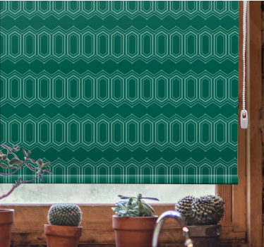 Zöld geometrikus minta redőnyök textúrája és mintája - TenStickers