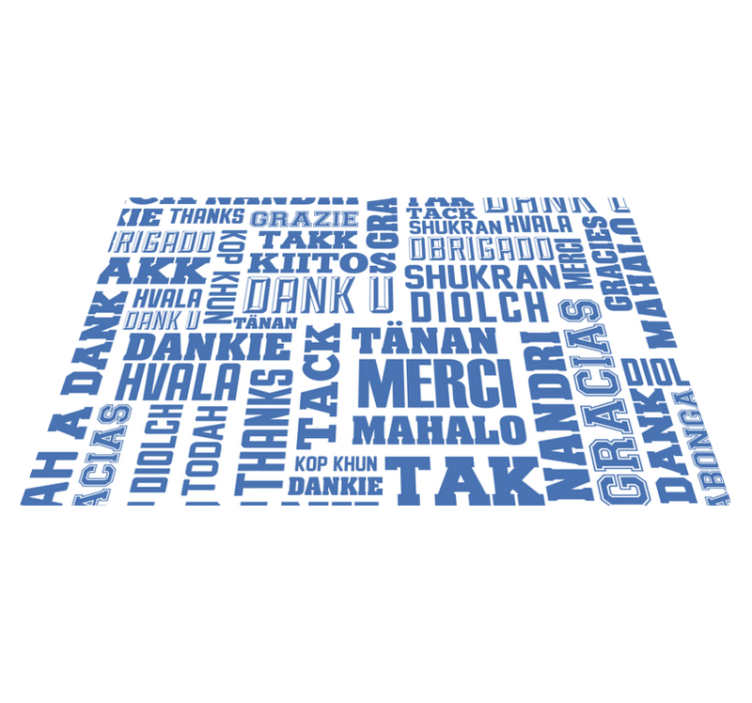 Sok nyelven köszönöm az éttermi alátéteket - TenStickers