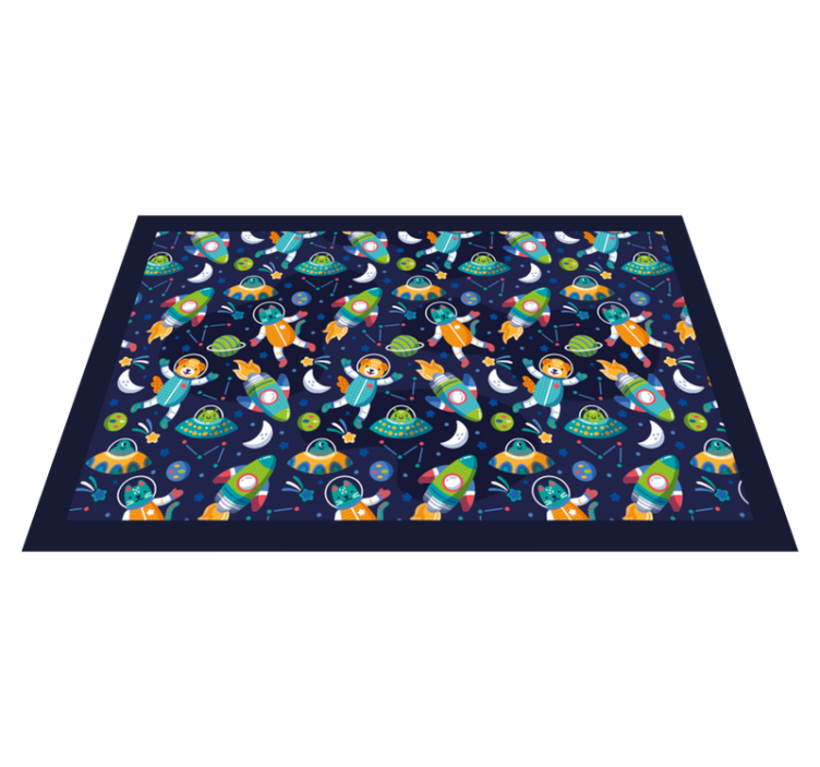 Színes Űrkaland tányéralátétek gyermekeknek - TenStickers