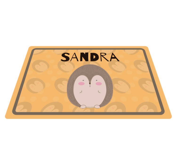 Aranyos süni művészet tányéralátétek gyermekeknek - TenStickers