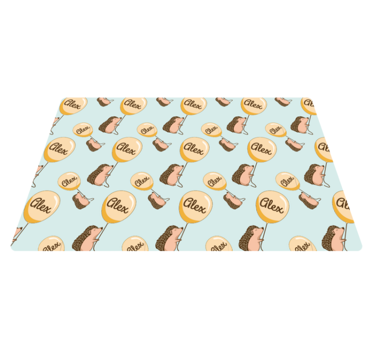 Sündisznó lufi névvel tányéralátétek gyermekek - TenStickers