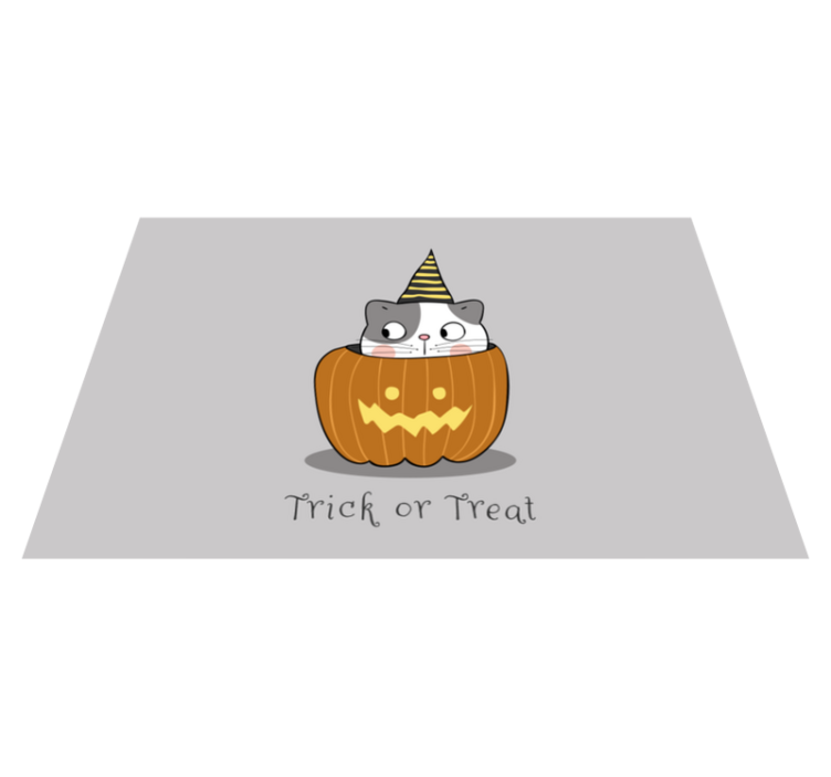Macska a tökben tányéralátétek halloween - TenStickers