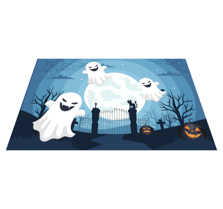 Tányéralátétek halloween - különös szellem jelenet - TenStickers
