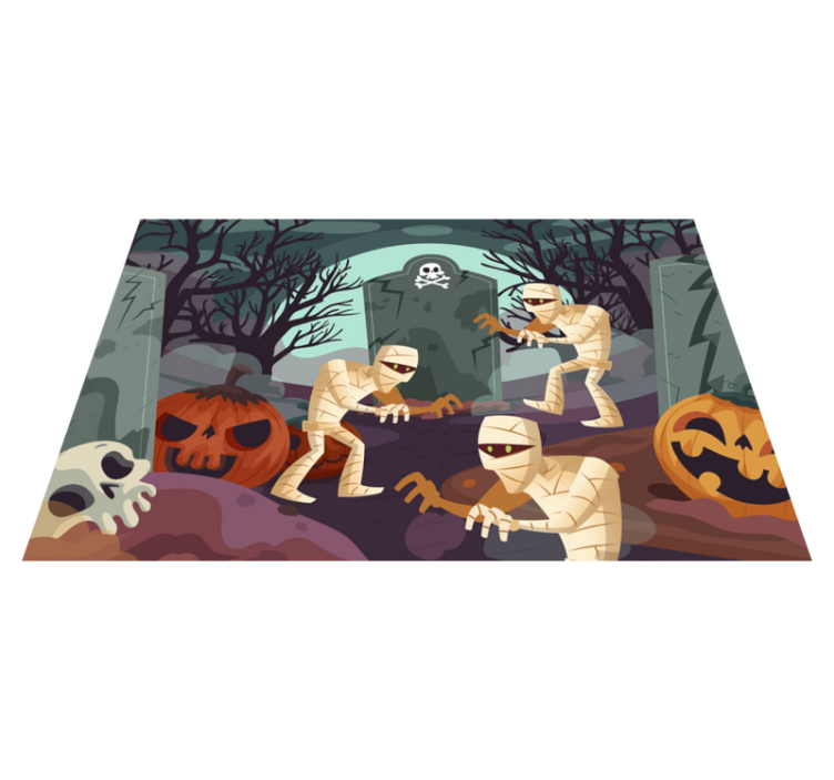 Múmiák a sírkertből tányéralátétek halloween - TenStickers