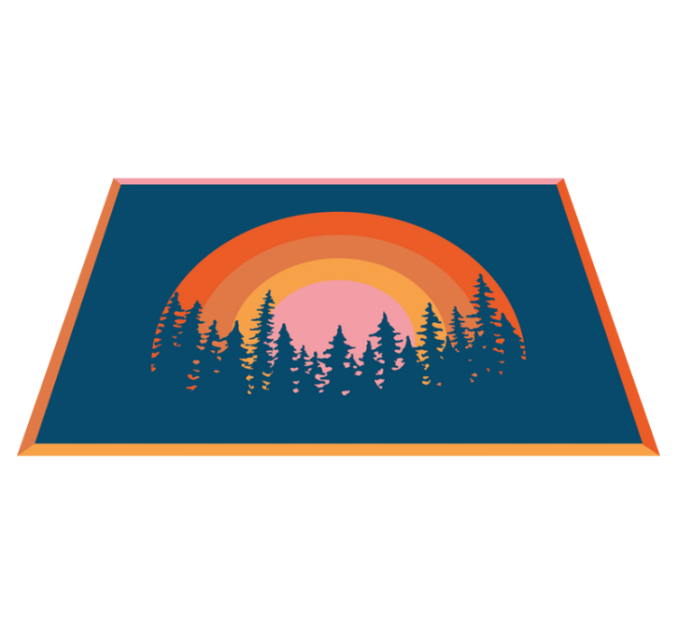 Vibráló szivárványos táj tányéralátétek eredeti - TenStickers