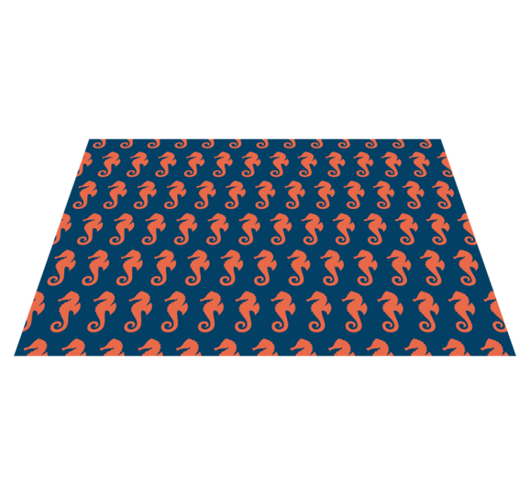 Narancssárga tengeri ló mintás tengeri élet placemats - TenStickers