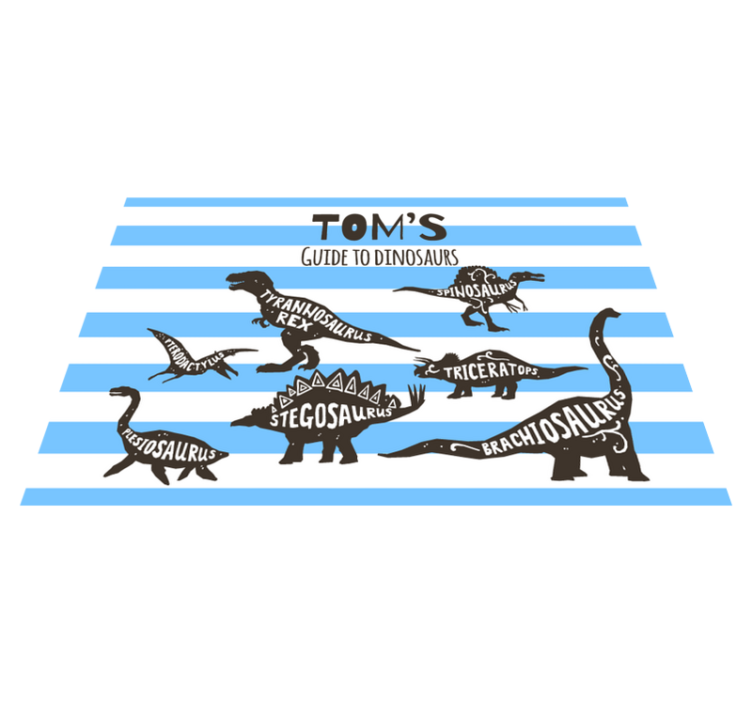 Dinoszauruszok személyre szabott helyszínekkel - TenStickers