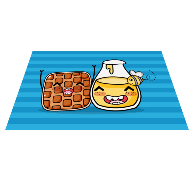 Cuki waffel és méz tányéralátétek gyermekeknek - TenStickers