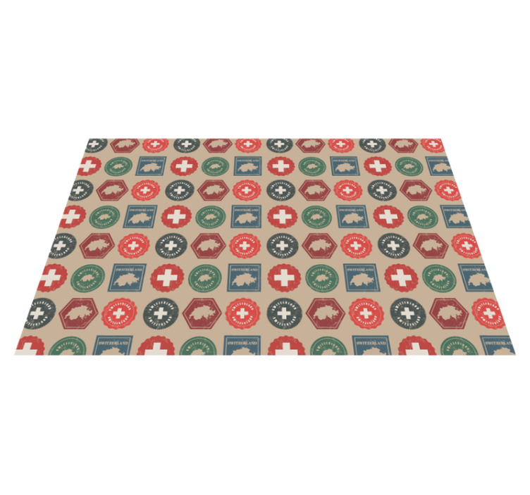 Eredeti tányéralátétek svájci zászlóval - TenStickers