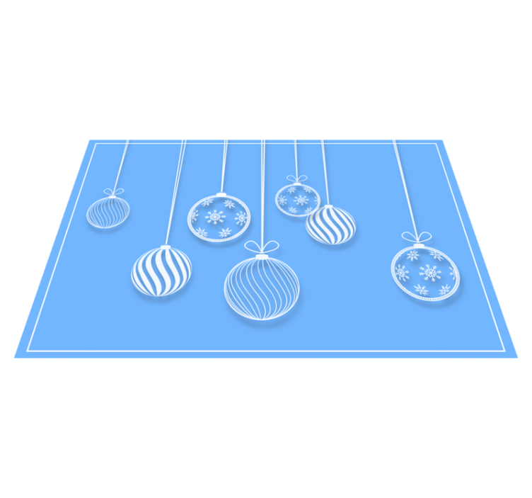 Karácsonyi tányéralátétek függő díszekkel - TenStickers