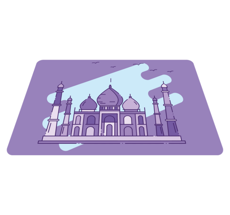 Tányéralátétek modern taj mahal sziluett - TenStickers