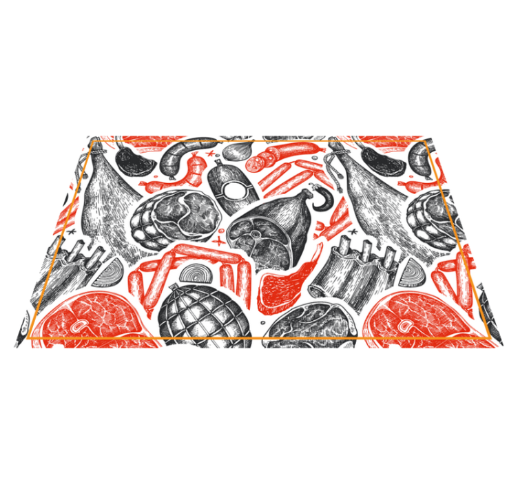 Eredeti tányéralátétek ételillusztráció mintákkal - TenStickers