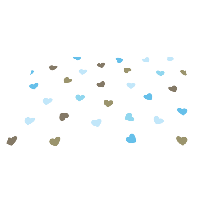 Színes szív minta tányéralátétek eredeti - TenStickers