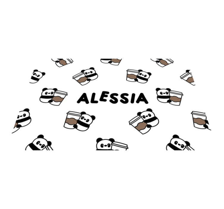 Aranyos panda karakterek tányéralátétek gyermekeknek - TenStickers