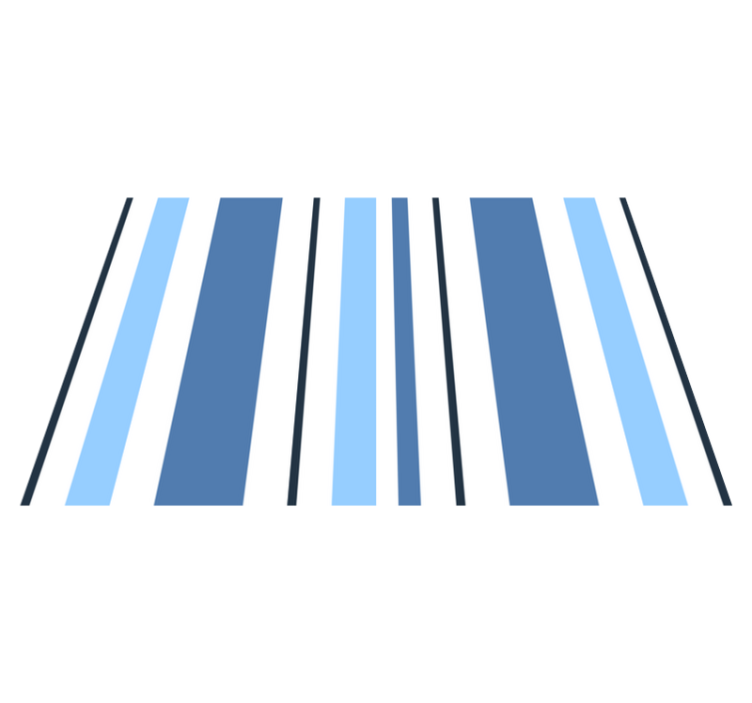 Csíkos kék tányéralátétek modern - TenStickers