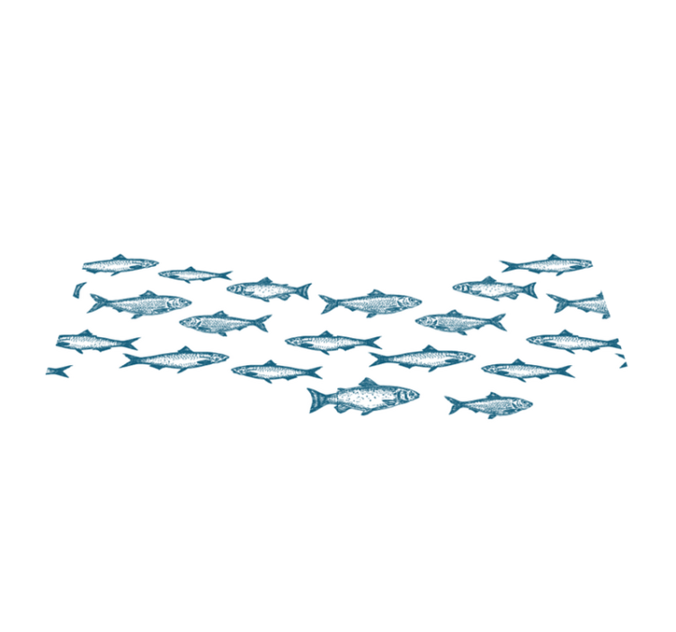 Eredeti tányéralátétek úszóhal mintával - TenStickers