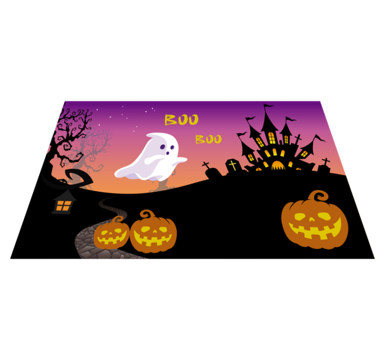 Boo halloween night halloween placemats - TenStickers