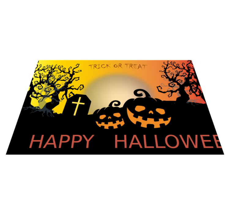 Tök temető halloween teríték - TenStickers