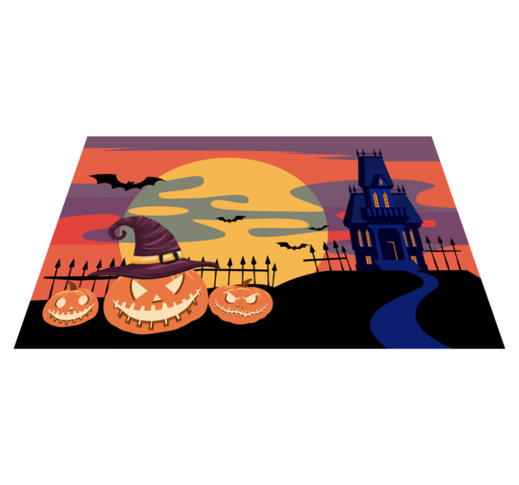 Tányéralátétek halloween - tökös rémálom jelenet - TenStickers