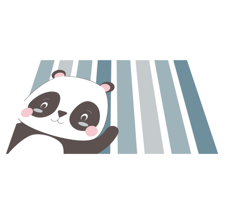 Panda karaktertervezés tányéralátétek gyermekeknek - TenStickers