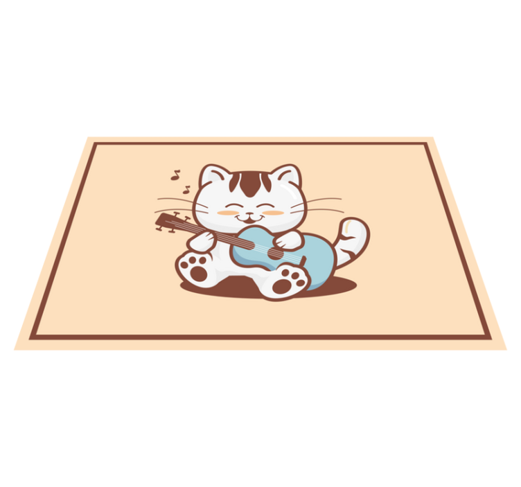 Zenei macska karakter tányéralátétek gyermekeknek - TenStickers