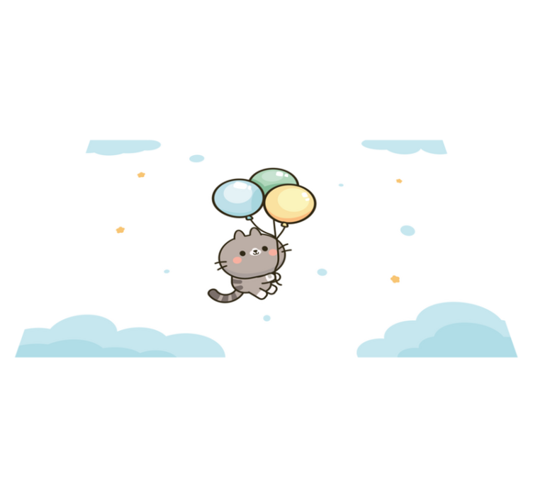 Cuki macska lufik tányéralátétek gyermekeknek - TenStickers