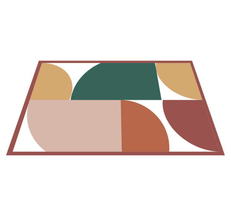 Modern tányéralátétek geometrikus színszegmensekkel - TenStickers