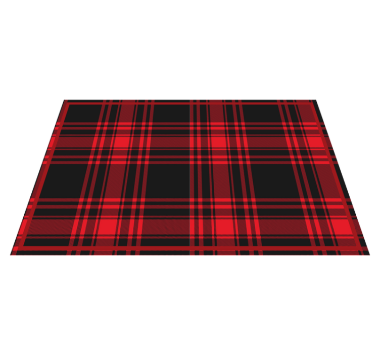 Menzies tartan fekete piros mintás alátét - TenStickers