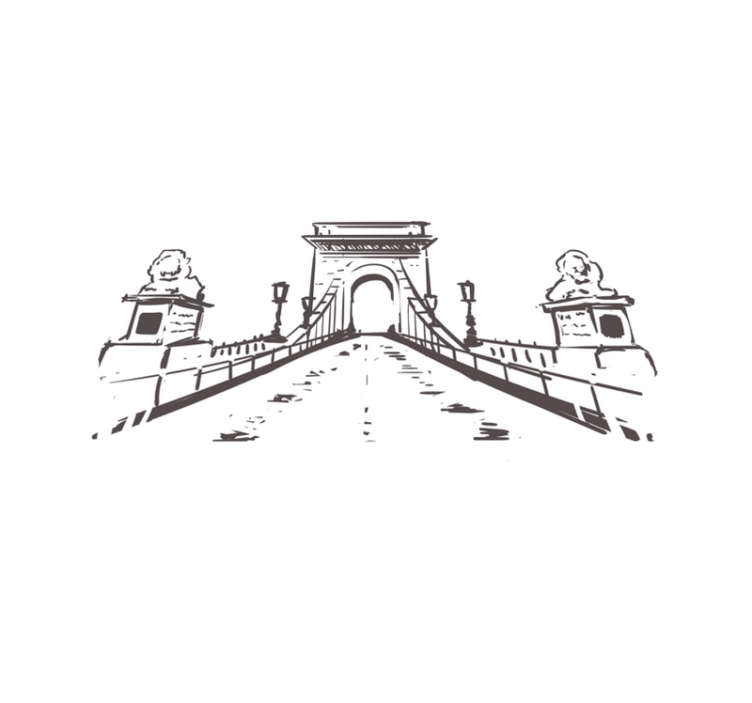 Lánchíd budapest elegáns teríték - TenStickers