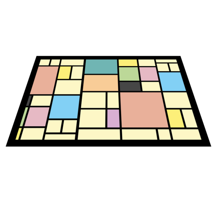 Modern tányéralátétek geometrikus absztrakt mintával - TenStickers