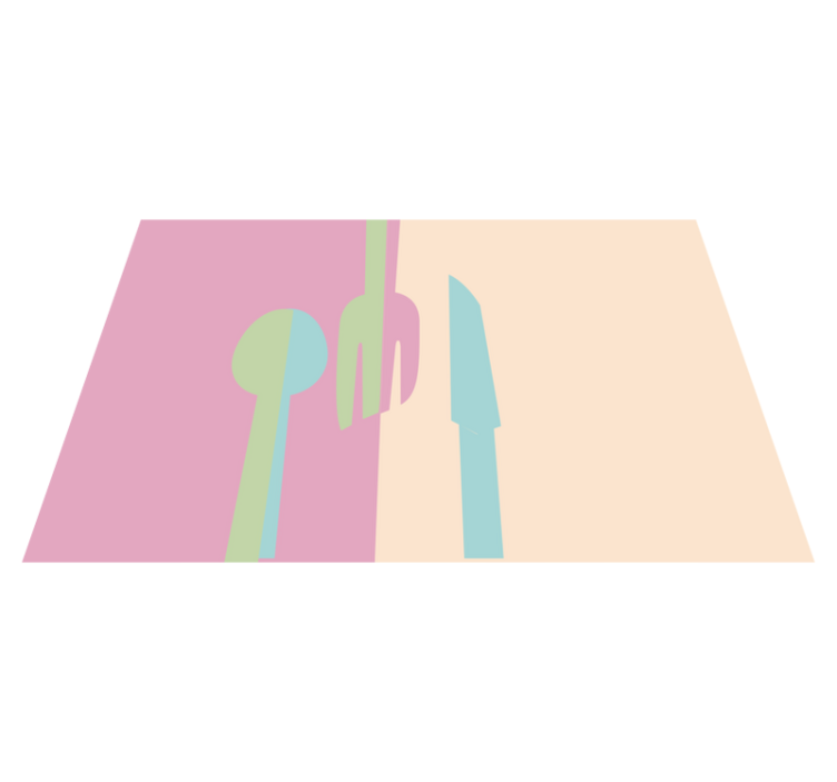 Stylizált evőeszközök eredeti tányéralátétek - TenStickers