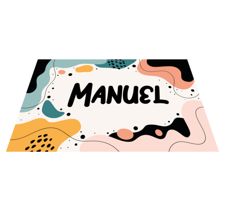 Vibráló absztrakt formák tányéralátétek gyermekeknek - TenStickers