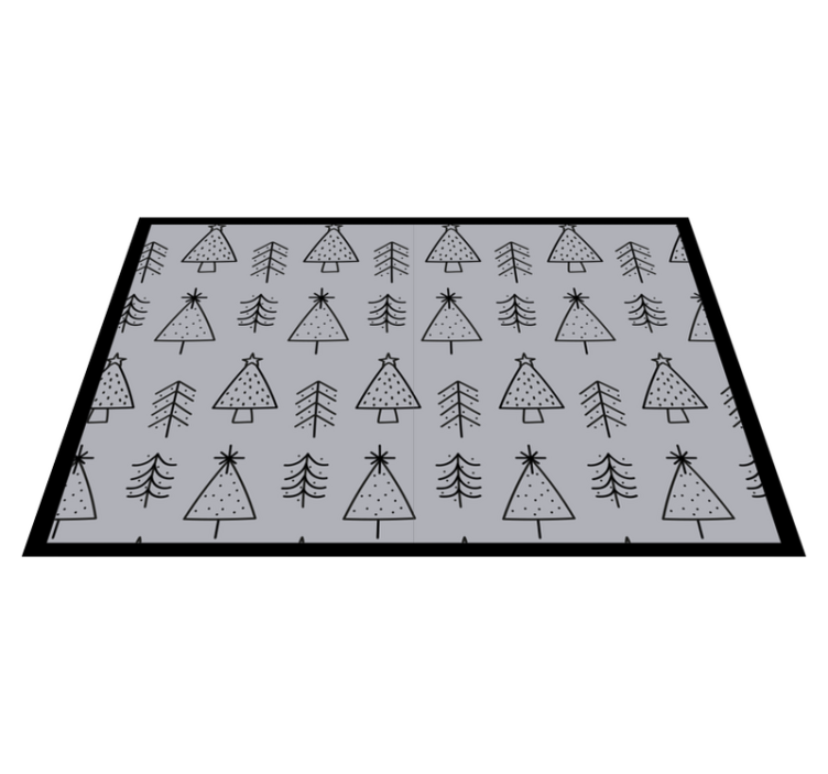 Stilizált karácsonyfák tányéralátétek karácsony - TenStickers