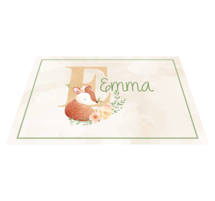 Aranyos állatok szarvasok névvel gyerekek helytámaszok - TenStickers